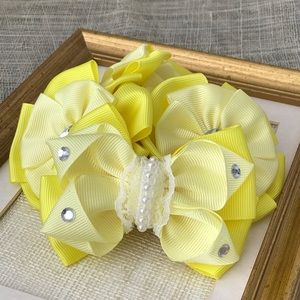 Handmade flower hair bun wrap, bun holder